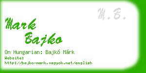 mark bajko business card